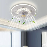 Ventilatore a soffitto a anello bianco minimalista con luce