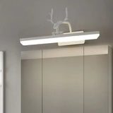 Applique Specchio Bagno Nero a Forma di Corna