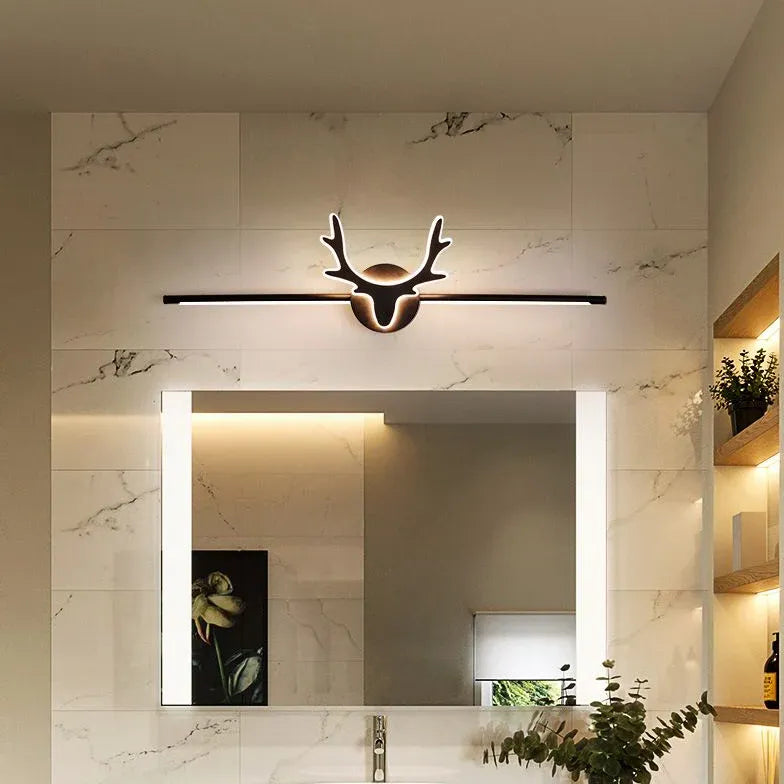 Deer Antler Flush Led Bathroom Mirror Lights