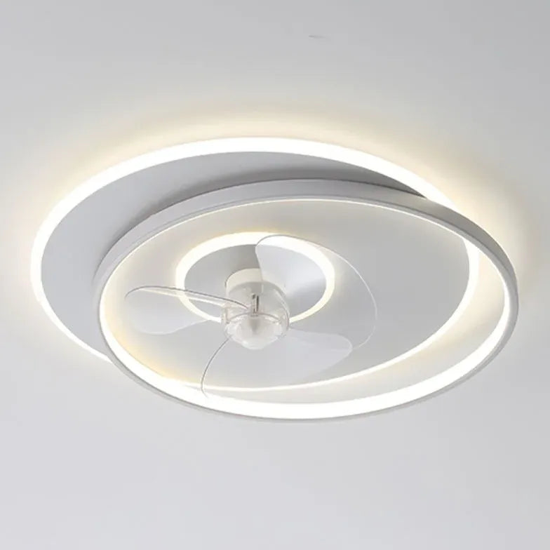 Lampada con ventilatore a soffitto Bianco Moderno