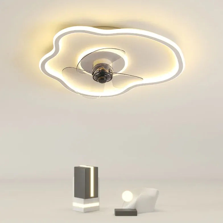 Lampada con ventilatore a soffitto Bianco Moderno