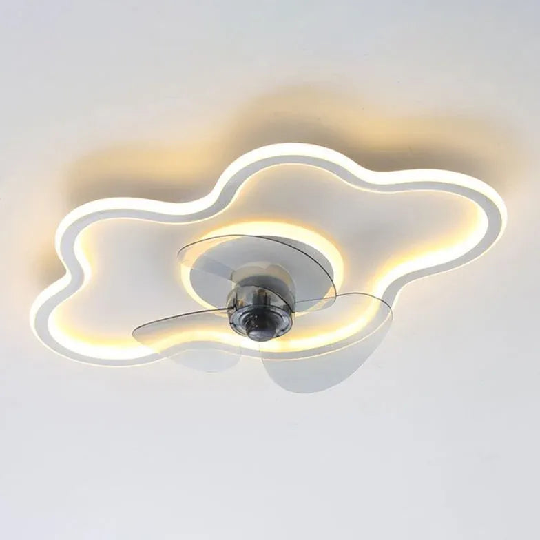 Lampada con ventilatore a soffitto Bianco Moderno