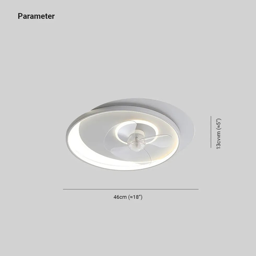 Lampada con ventilatore a soffitto Bianco Moderno