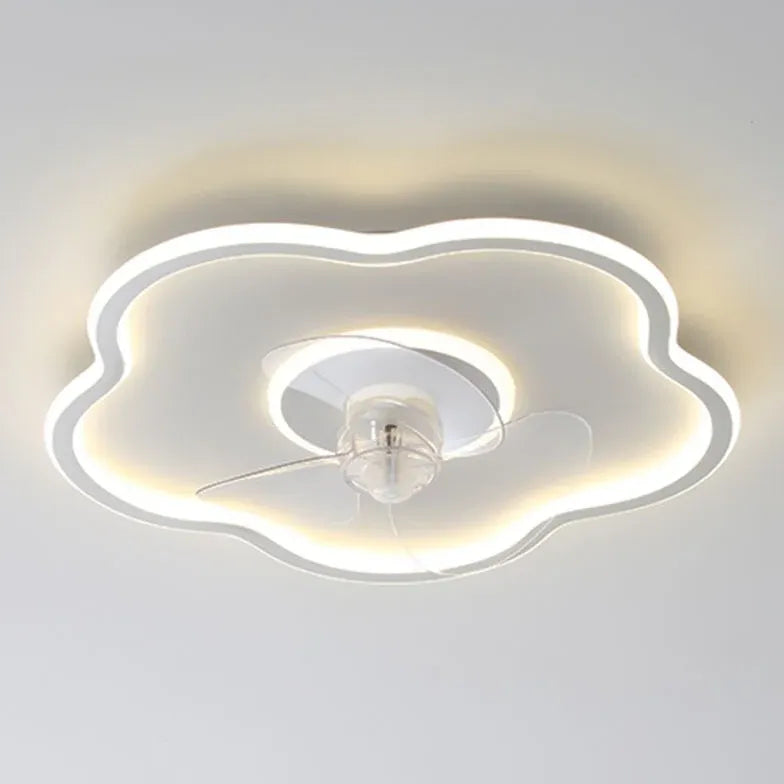 Lampada con ventilatore a soffitto Bianco Moderno