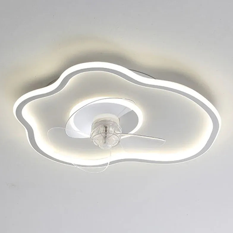 Lampada con ventilatore a soffitto Bianco Moderno