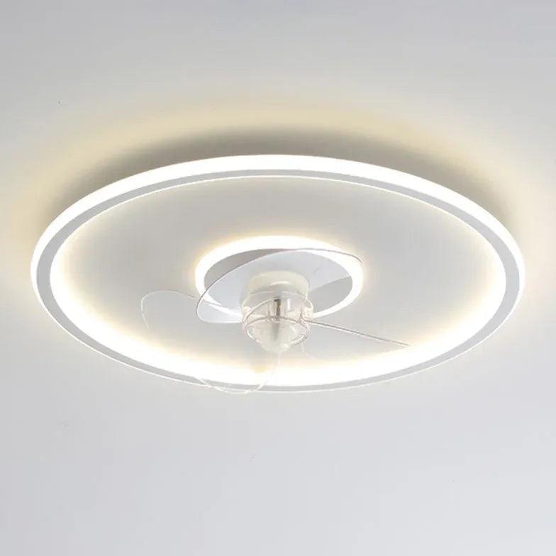Ventilatore da Soffitto Bianco con Luce Design Moderno da Camera Letto