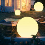 White Globe Pin Led Ground Outdoor Lights