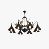 Natural Funnel Black Vintage Chandelier