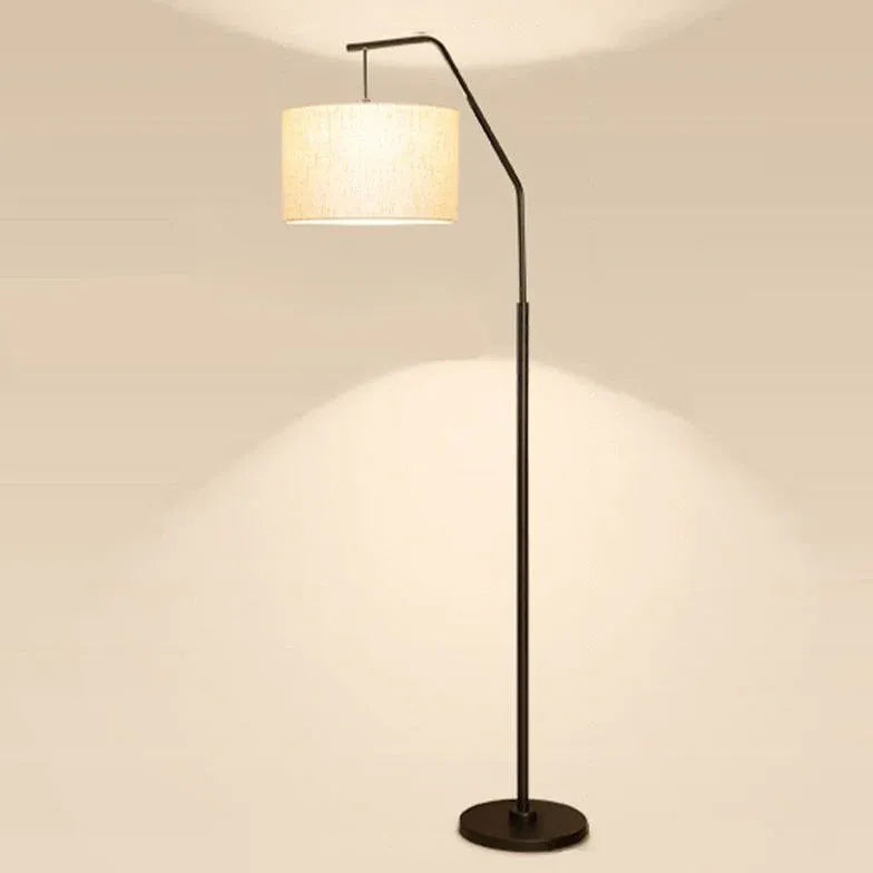 Lampada da pavimento arcuata minimalista dell'ombra rotonda