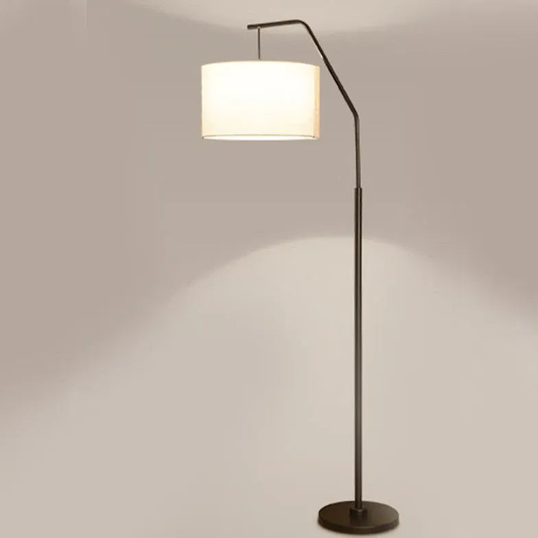 Lampada da pavimento arcuata minimalista dell'ombra rotonda