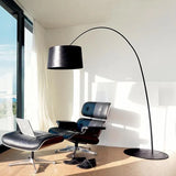 Large Cylindrical Modern Arched Floor Lamp