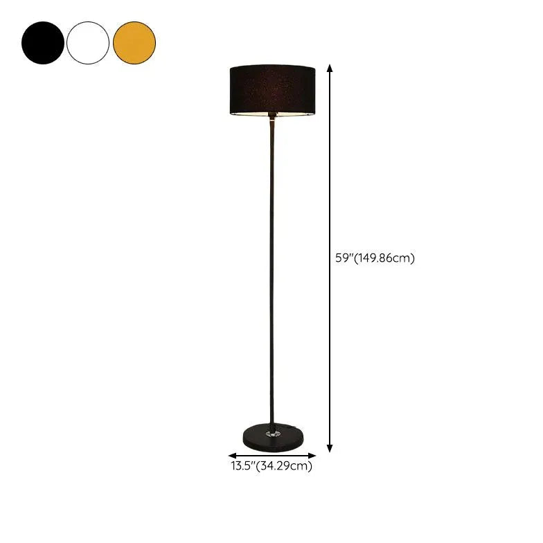 Lampada cilindrica slim metal minimalista a pavimento minimalista