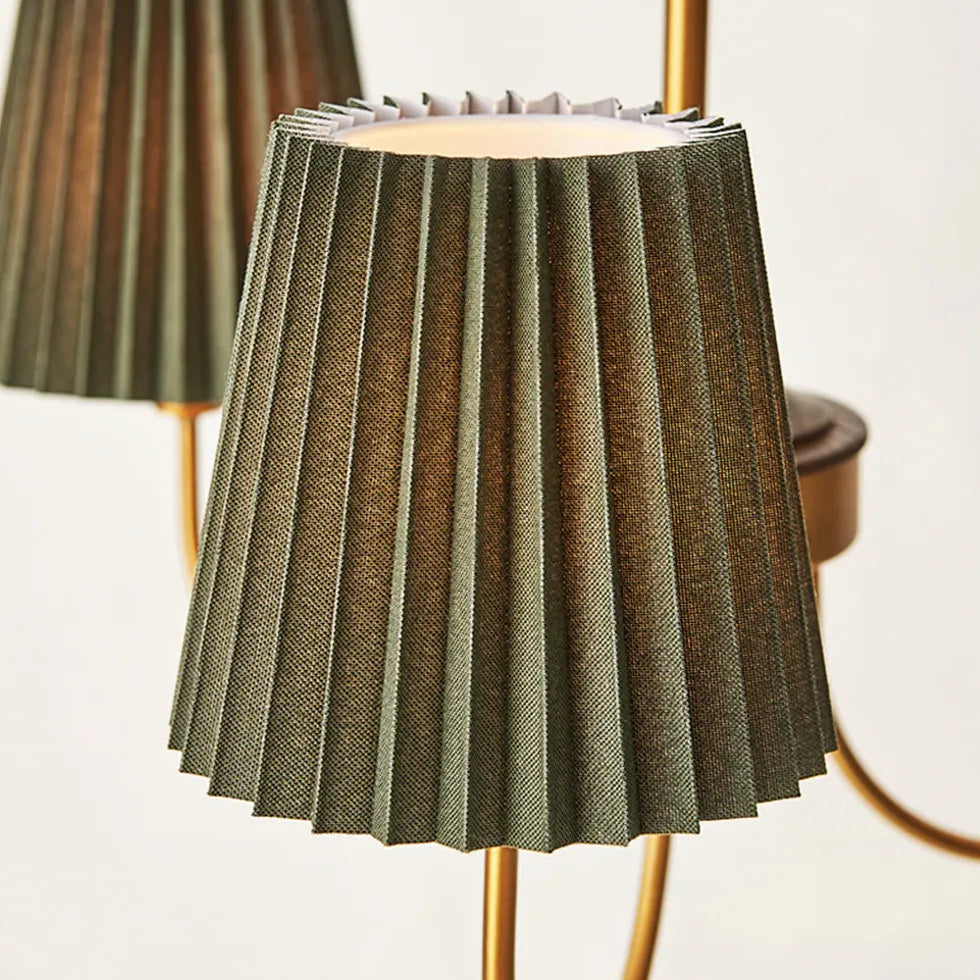 Fabric Lampshade Vintage LED Chandelier