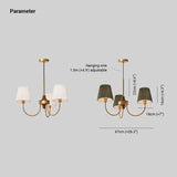 Lampadario Sospensione Vintage in Tessuto LED