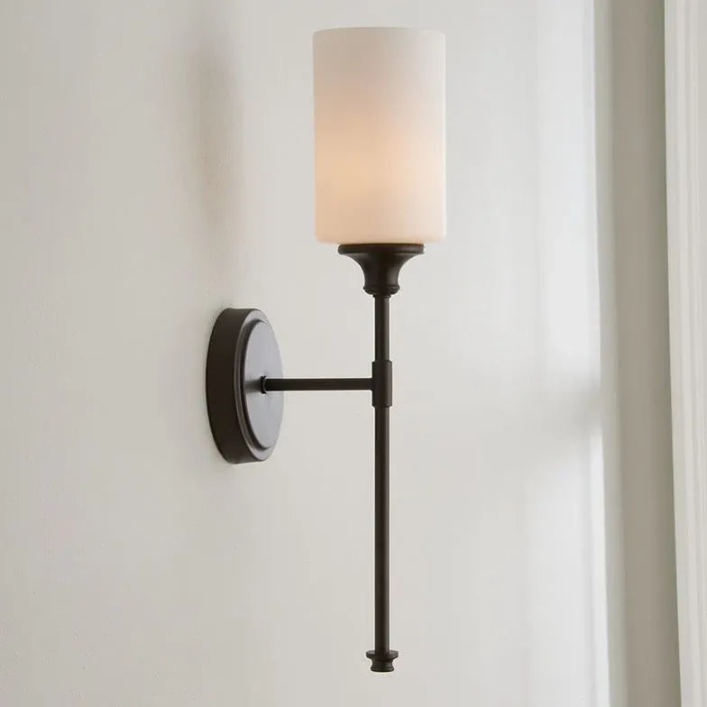 Single Arm Glass Bathroom Wall Lights