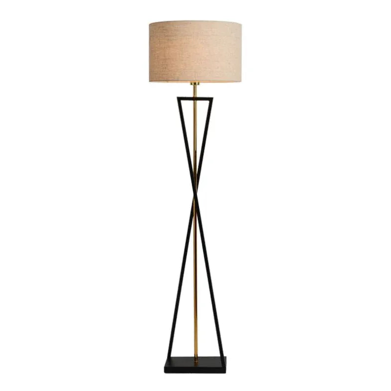 Dark Fabric Modern Tripod Floor Lamp