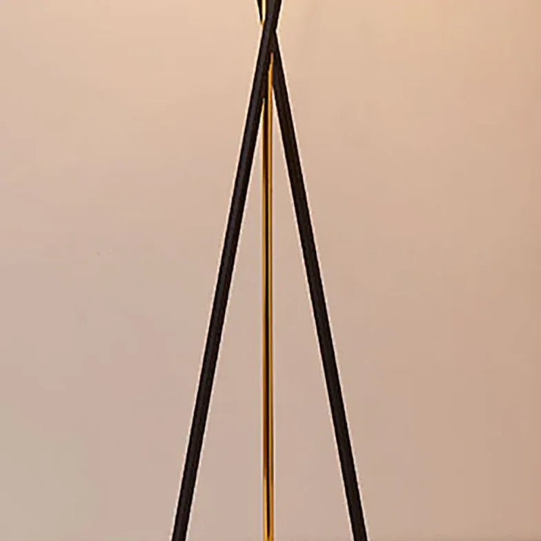 Dark Fabric Modern Tripod Floor Lamp