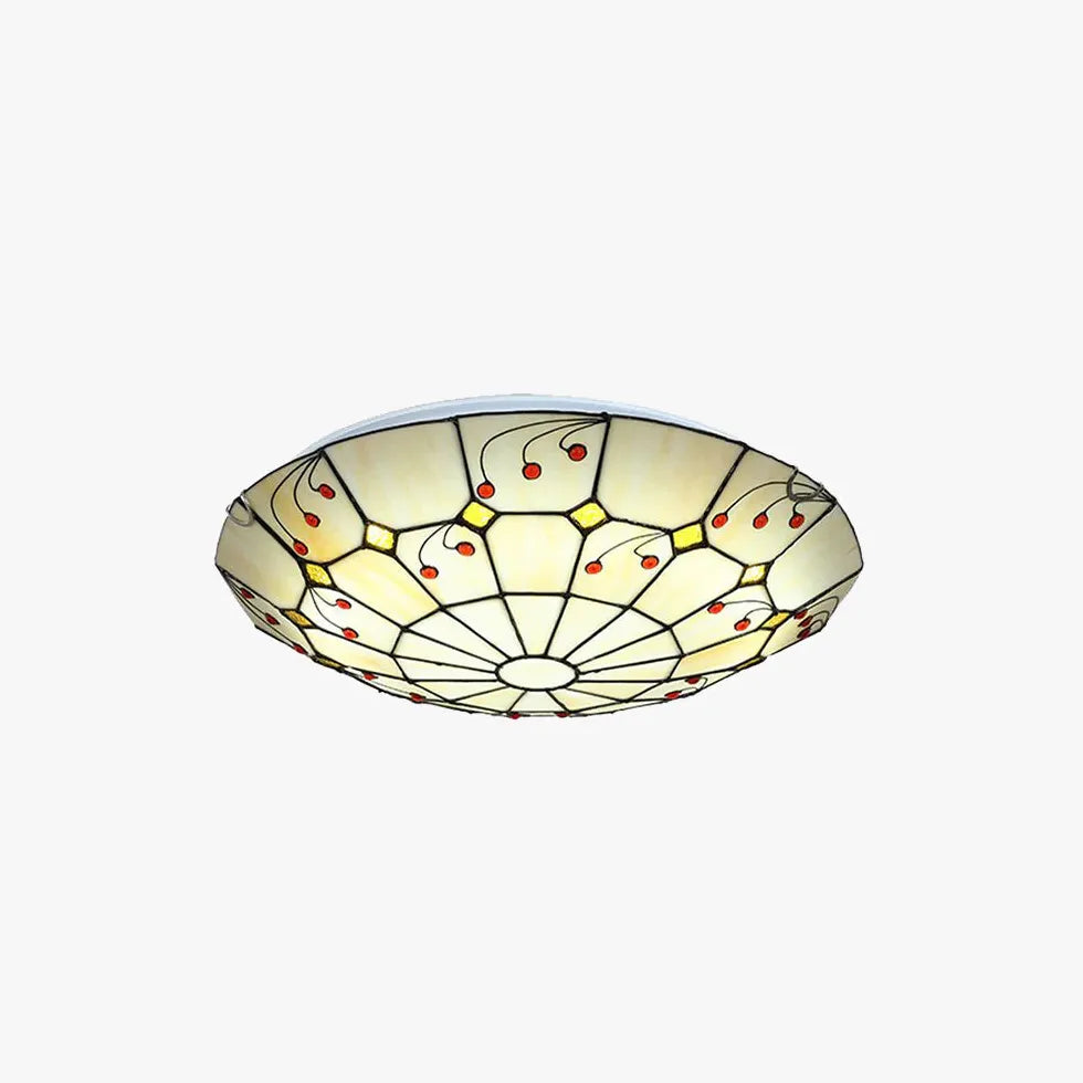 Colorful Round Glass Elegant Ceiling Light