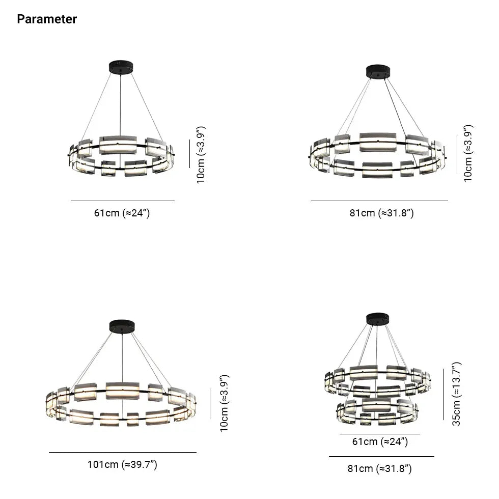 Ring Chandelier With Multiple Integrated Lights