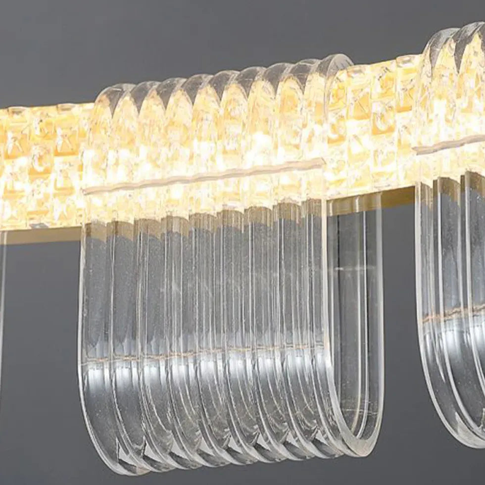 Wavy Acrylic Modern Gold Pendant Light