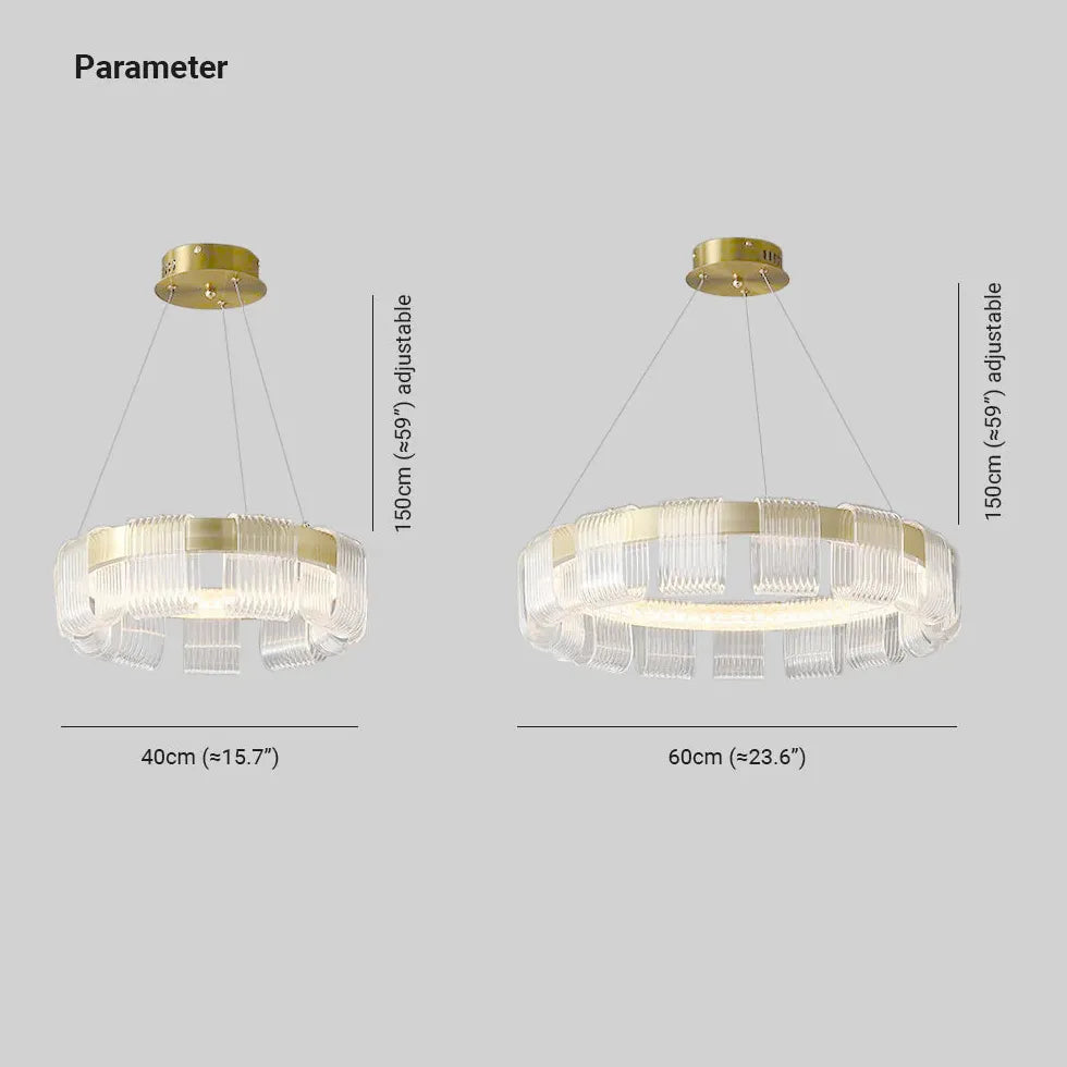 Wavy Acrylic Modern Gold Pendant Light