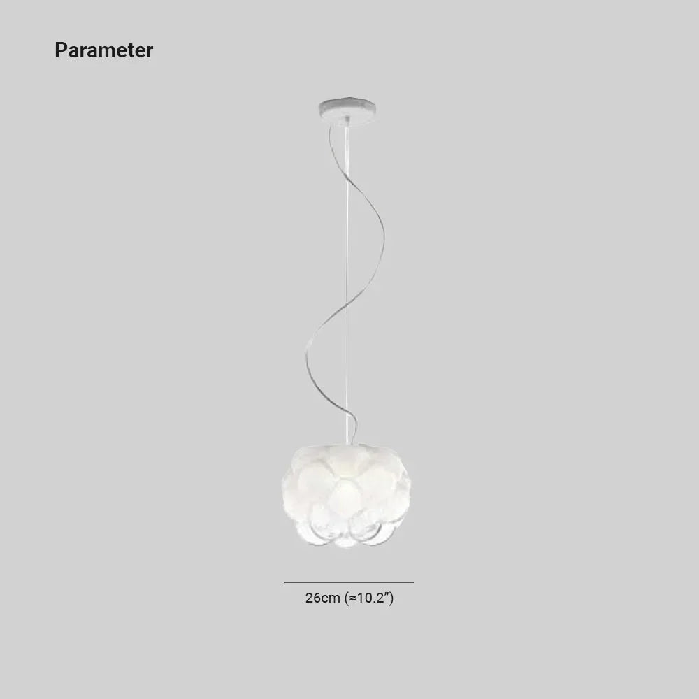 Lampadario Bianco Moderno Design Nuvola in Vetro