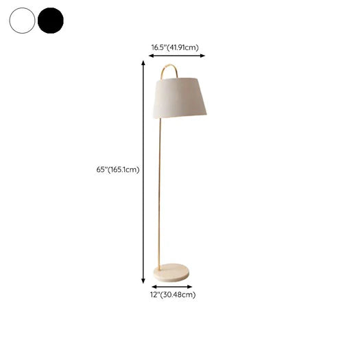 Lampada da pavimento in stile minimalista bianco