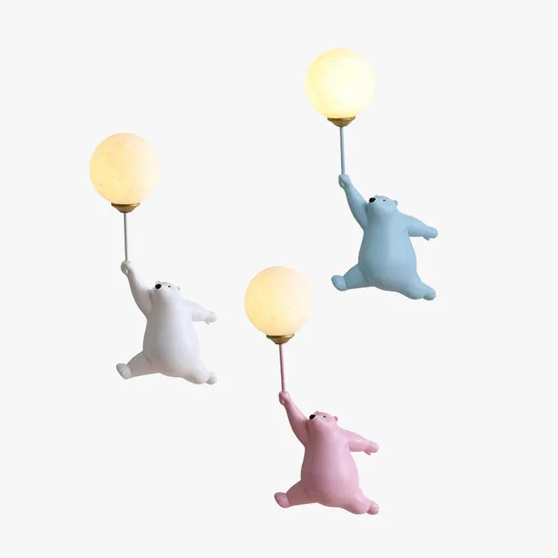 Bear Resin Children's Bedroom Wall Lights