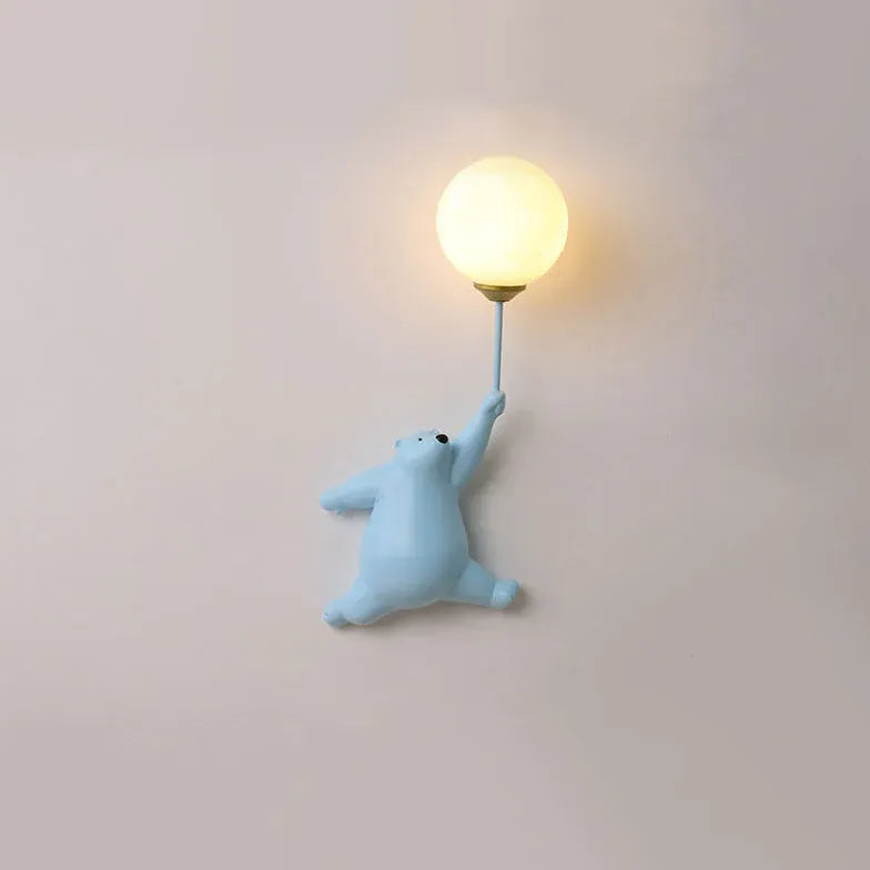 Bear Resin Children's Bedroom Wall Lights