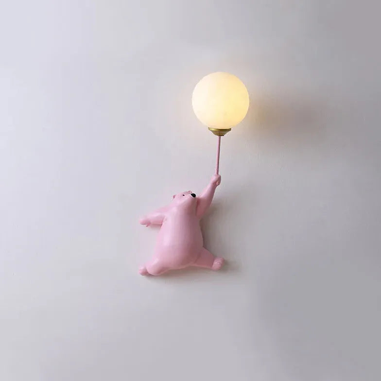 Bear Resin Children's Bedroom Wall Lights