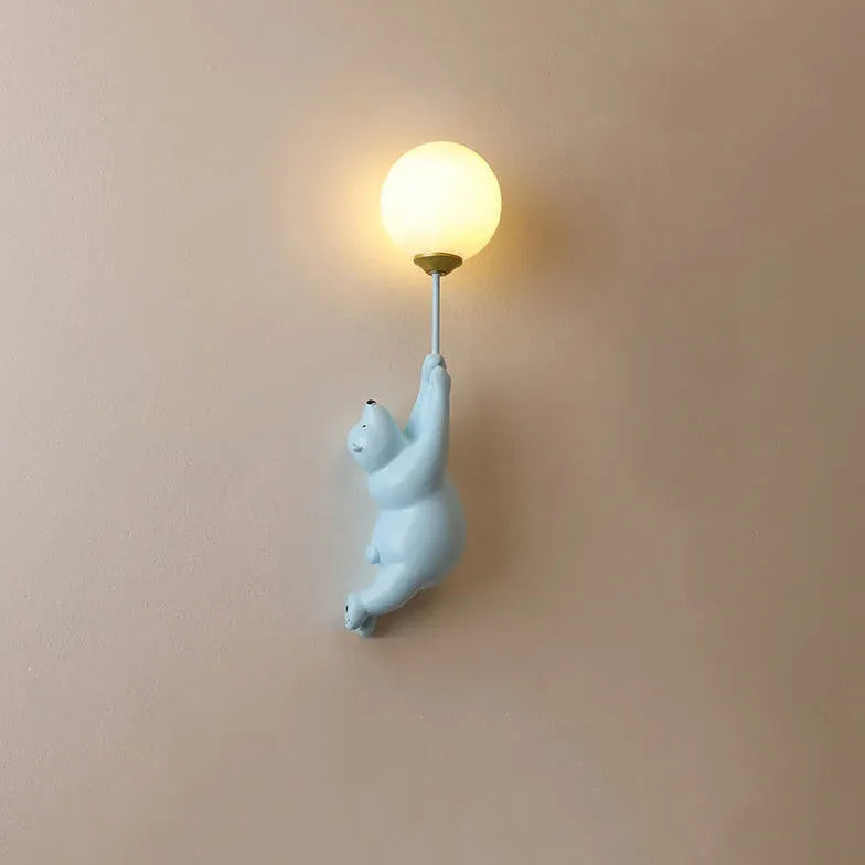 Bear Resin Children's Bedroom Wall Lights