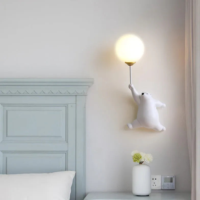 Bear Resin Children's Bedroom Wall Lights