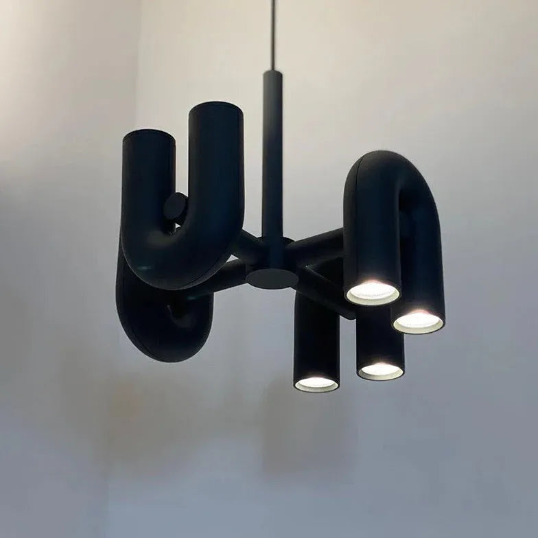 Lampadari moderni nero Design semplice LED