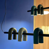 Dark-Colored U-Shaped Tube Design Pendant Light