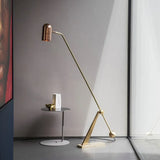 Gold Cylindrical Modern Floor Lamp