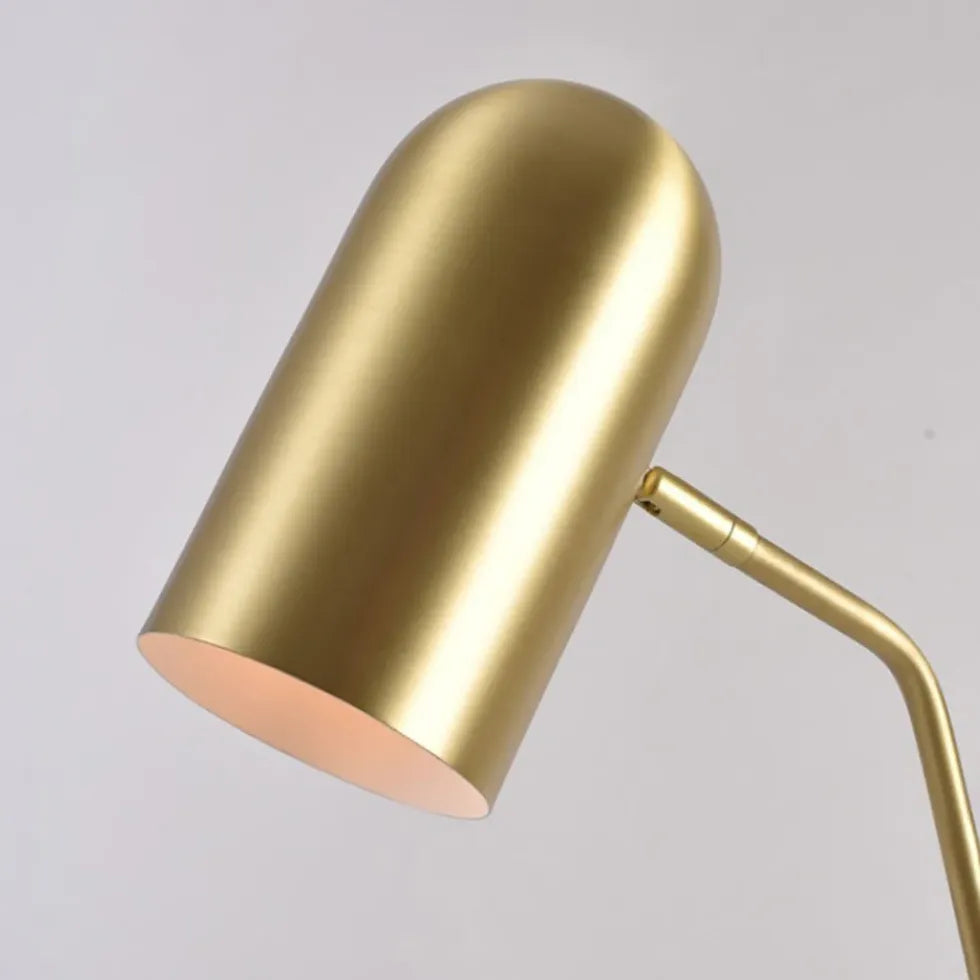 Gold Cylindrical Modern Floor Lamp