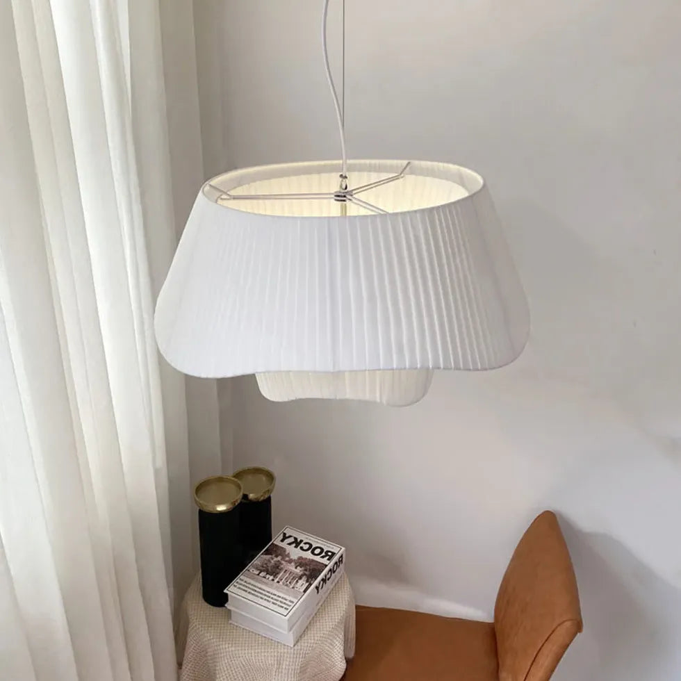 Lampadario Stoffa Moderni Elegante con Linee Curve