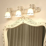 French Carving Glass Bathroom Wall Lights