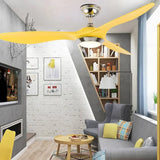 Lampade a soffitto con ventilatore giallo semplice