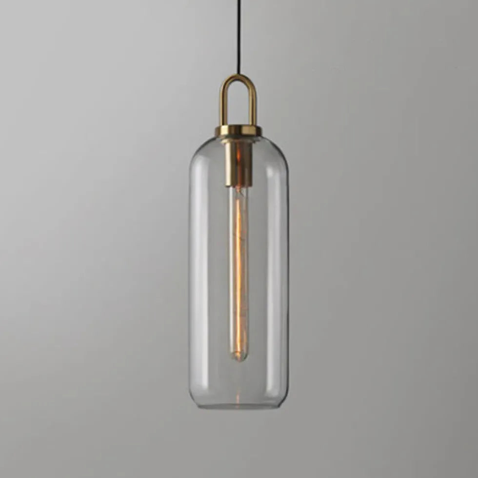 Smoke Grey Frosted Glass Industrial Pendant Light