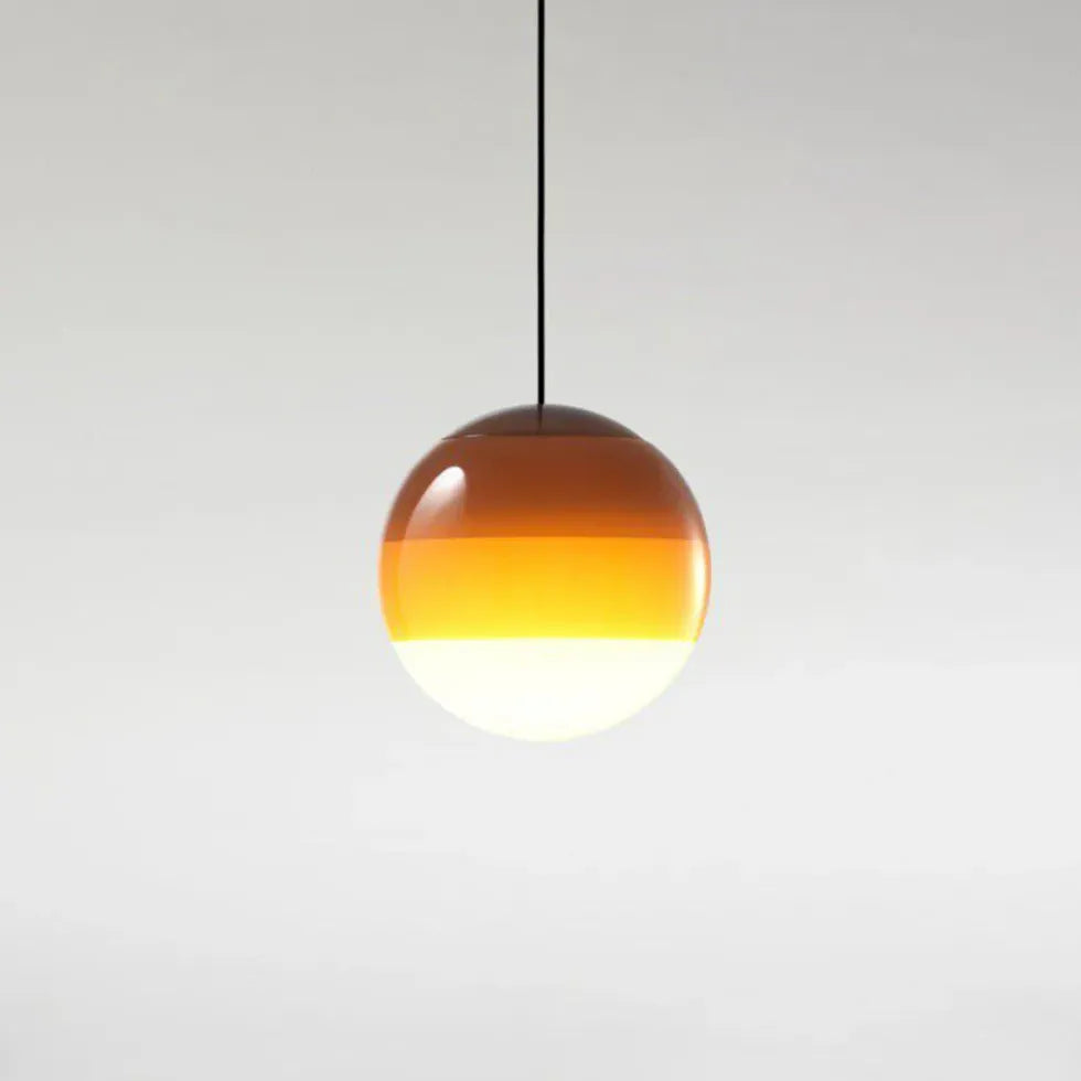 Colorful Spherical Glass Shade Modern Pendant Light