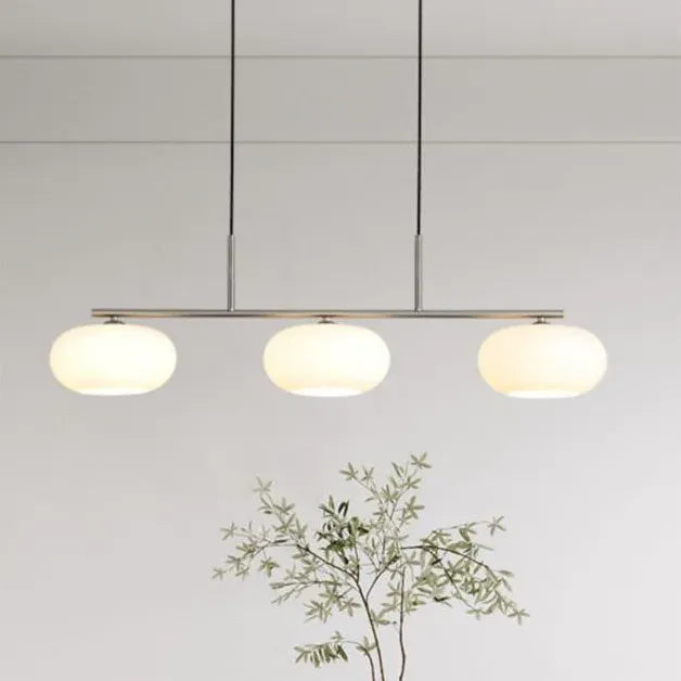 Lampadario led per cucina bianco vetro elegante