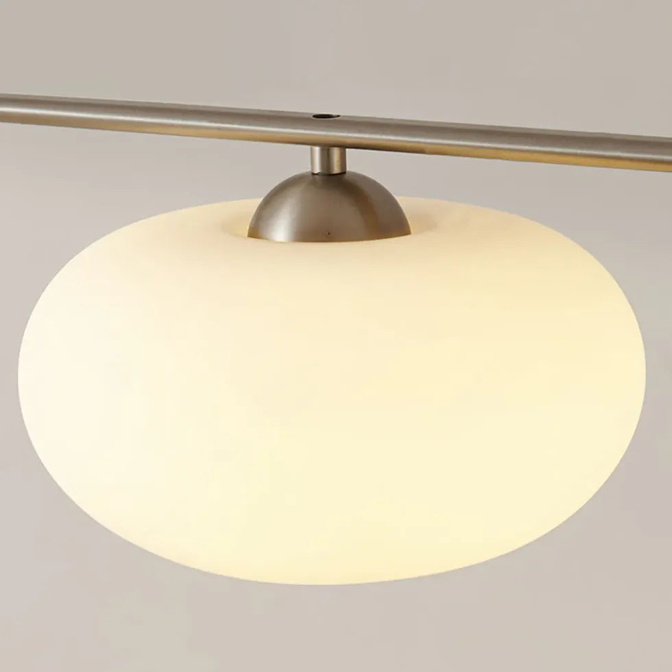 Lampadario led per cucina bianco vetro elegante