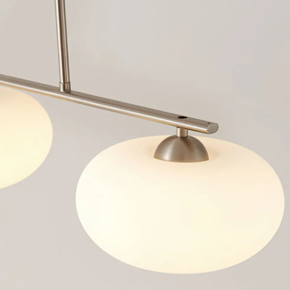 Lampadario led per cucina bianco vetro elegante