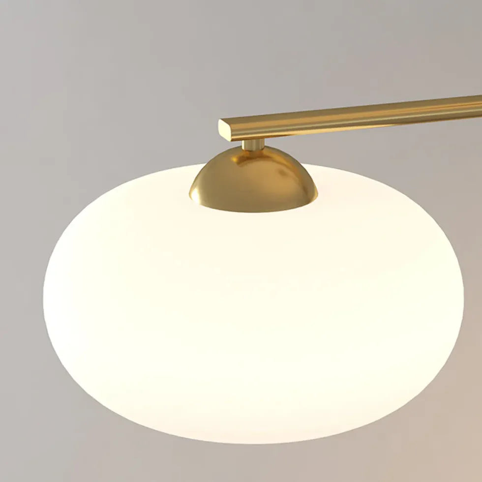 Lampadario led per cucina bianco vetro elegante