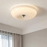 Round Glass for Bedroom White Ceiling Light