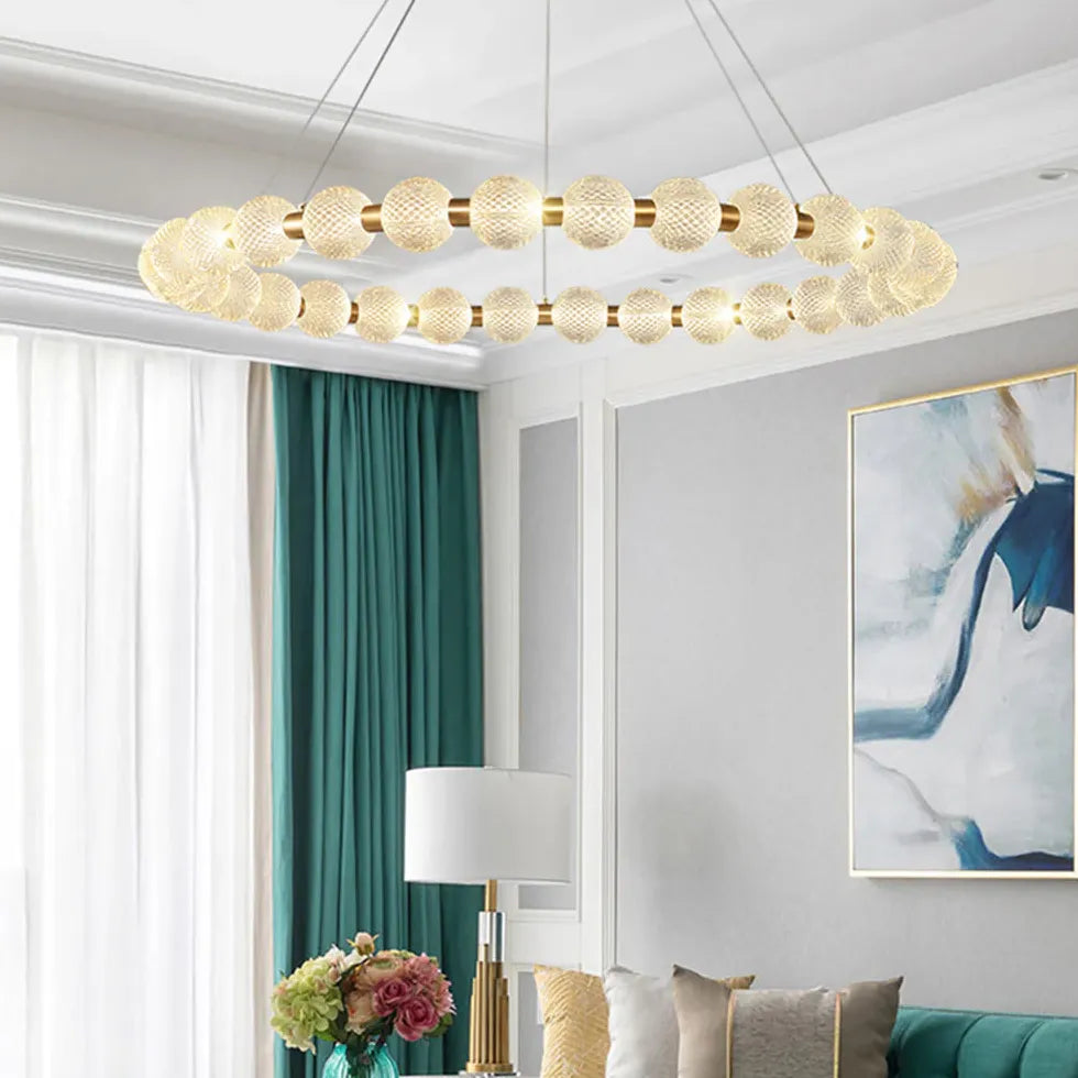 Gold Round Design Dining Pendant Light