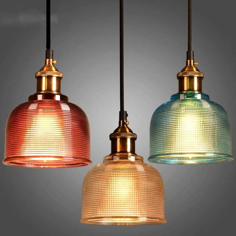 Lampadari di vetro colorato Stile Retro