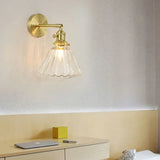 Transparent glass Vintage Gold Wall Lights