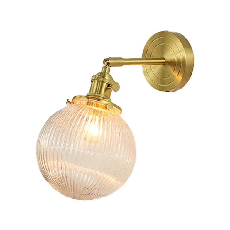 Transparent glass Vintage Gold Wall Lights